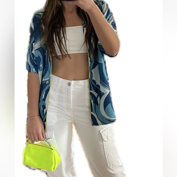 Cult Gaia Abstract Print Maneli Top | Pucci inspo - Picture 5 of 5